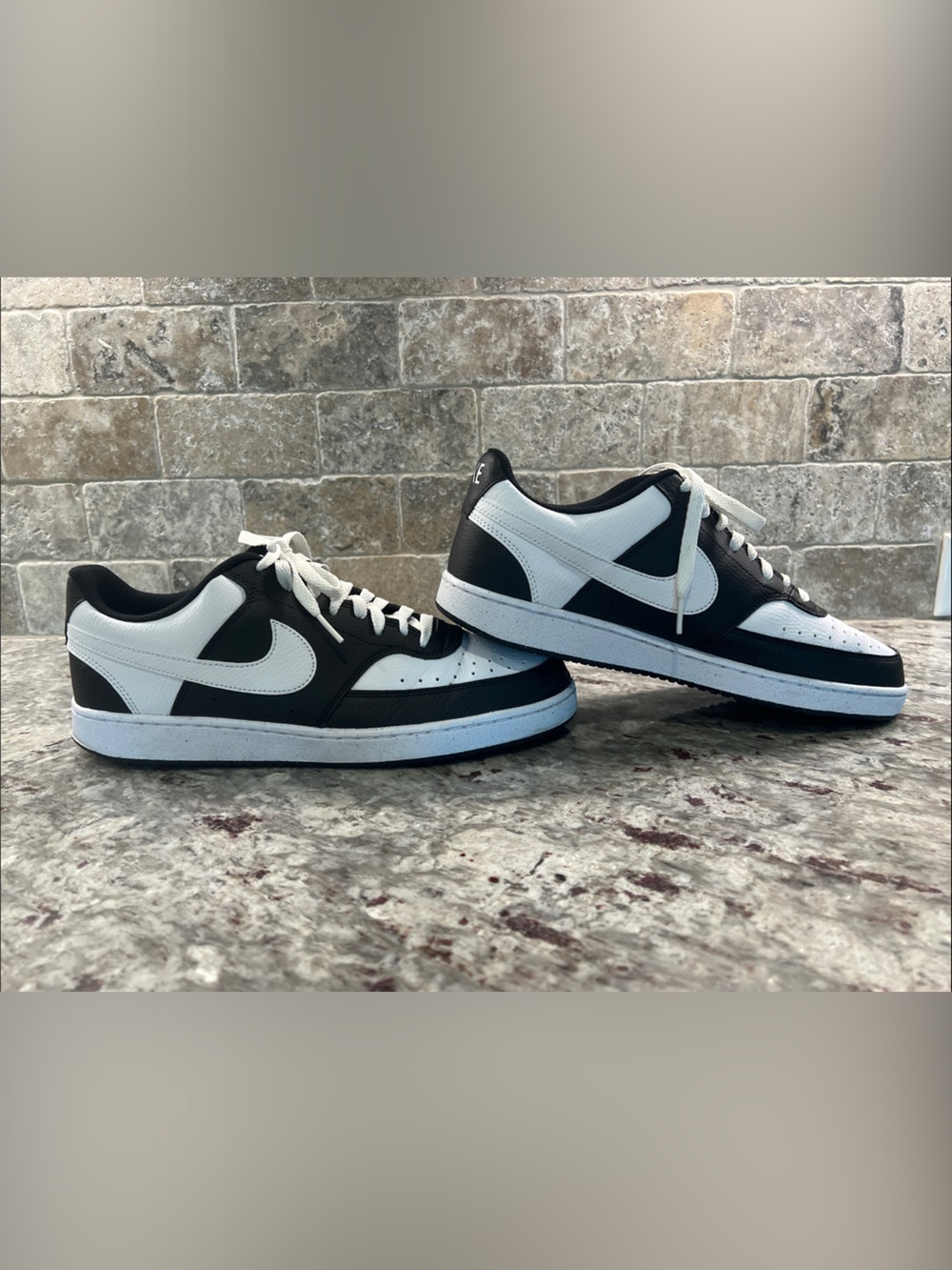 Nike Black and White Low-Top Skate Sneakers - Picture 4 of 8
